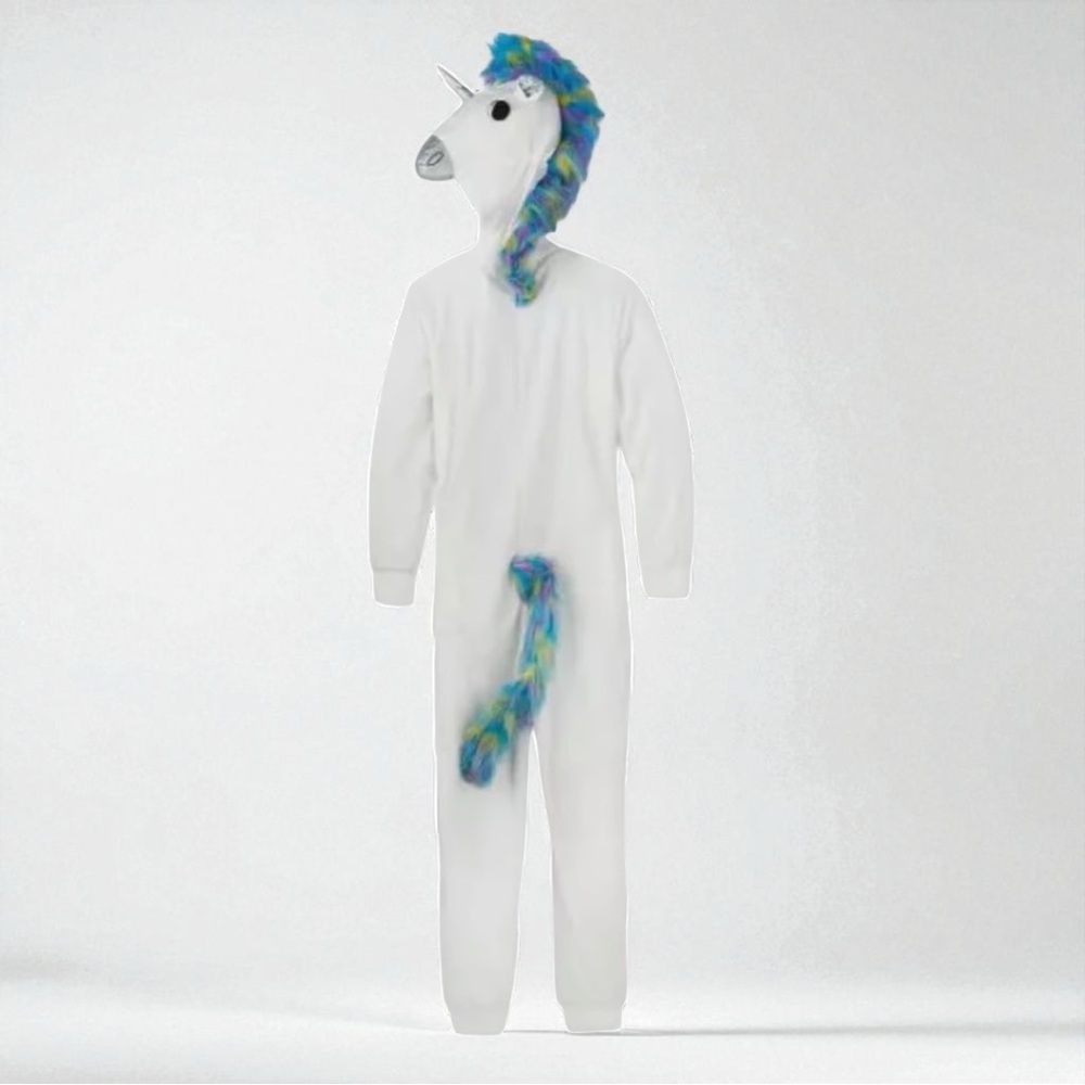 Halloween Mad Engine Unicorn Suit Pajamas Unisex Costume Size L – Colorful Tail,